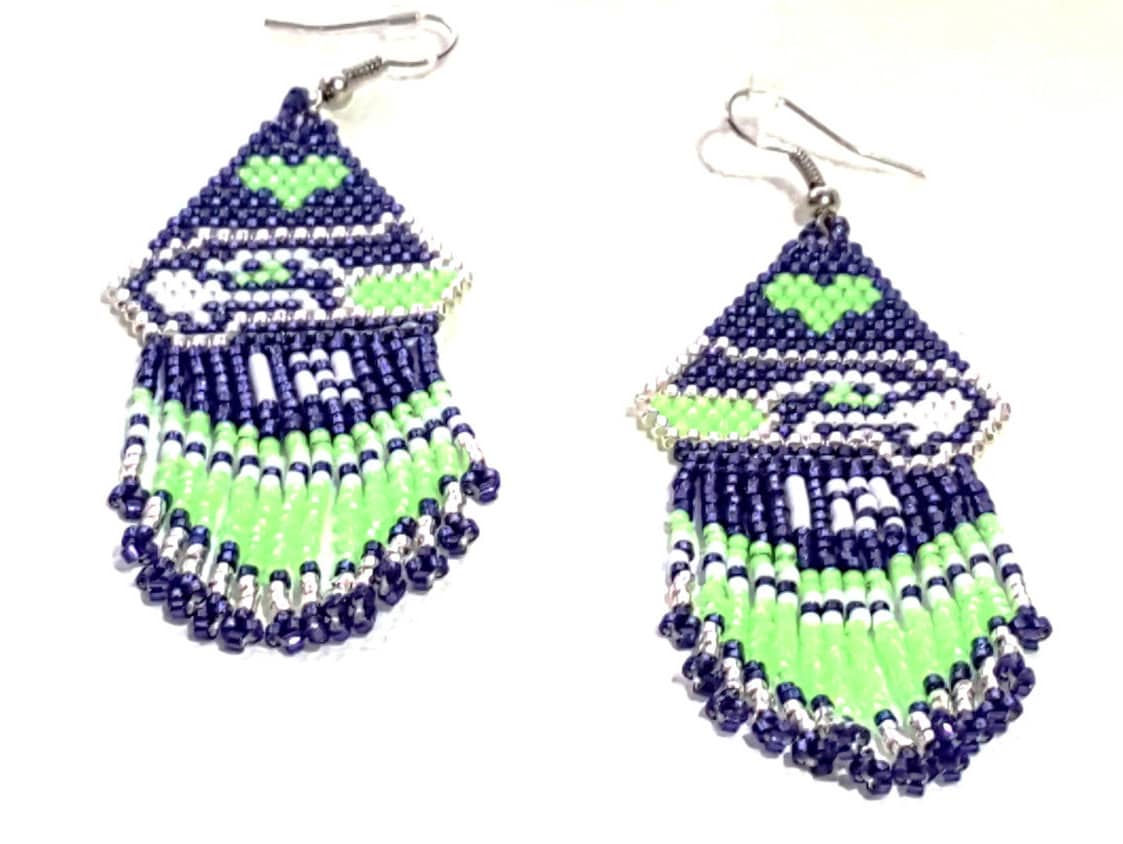 Seattle Seahawks Earrings - Football Jewelry Gift for Her