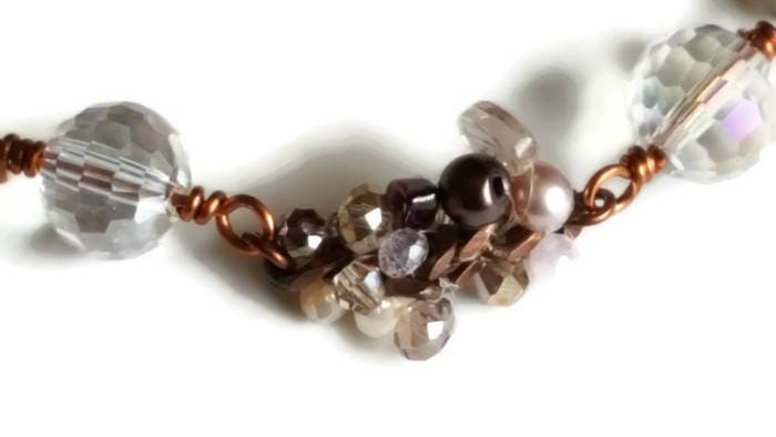 Rose Crystal Nugget Bracelet