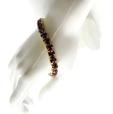 Amethyst Crystal Link Bracelet