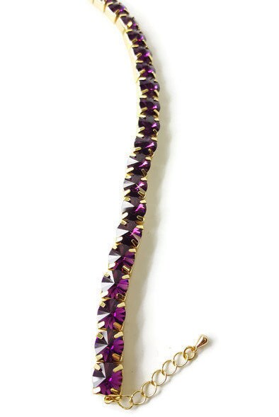 Amethyst Crystal Link Bracelet