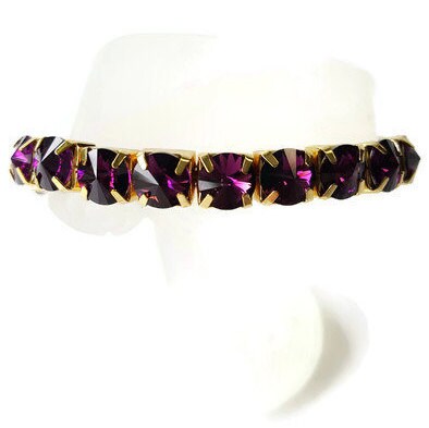 Amethyst Crystal Link Bracelet