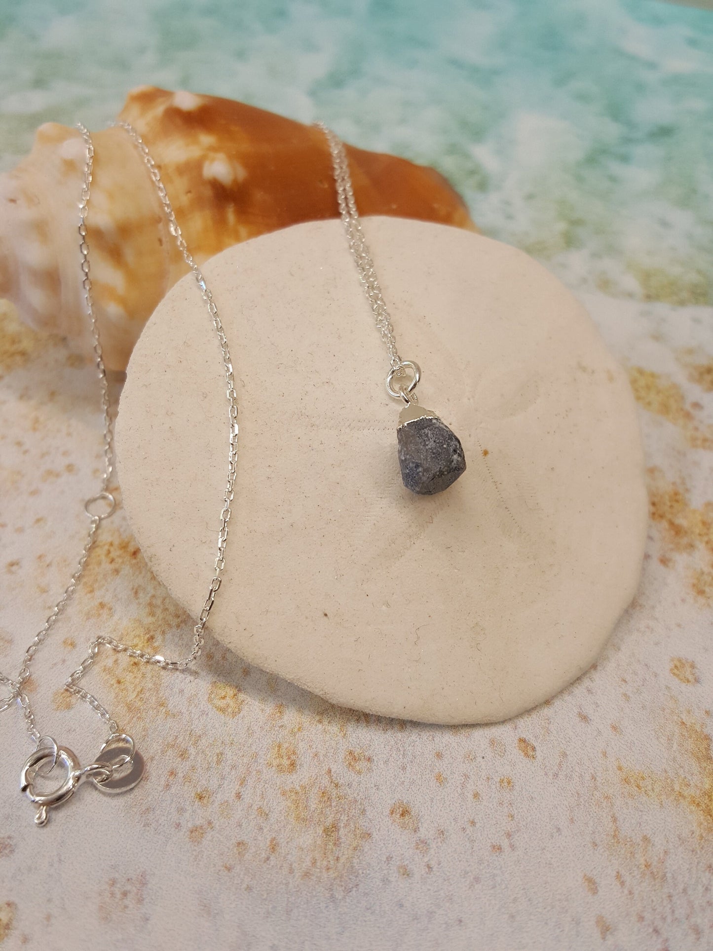 Natural Sapphire Pendant Necklace