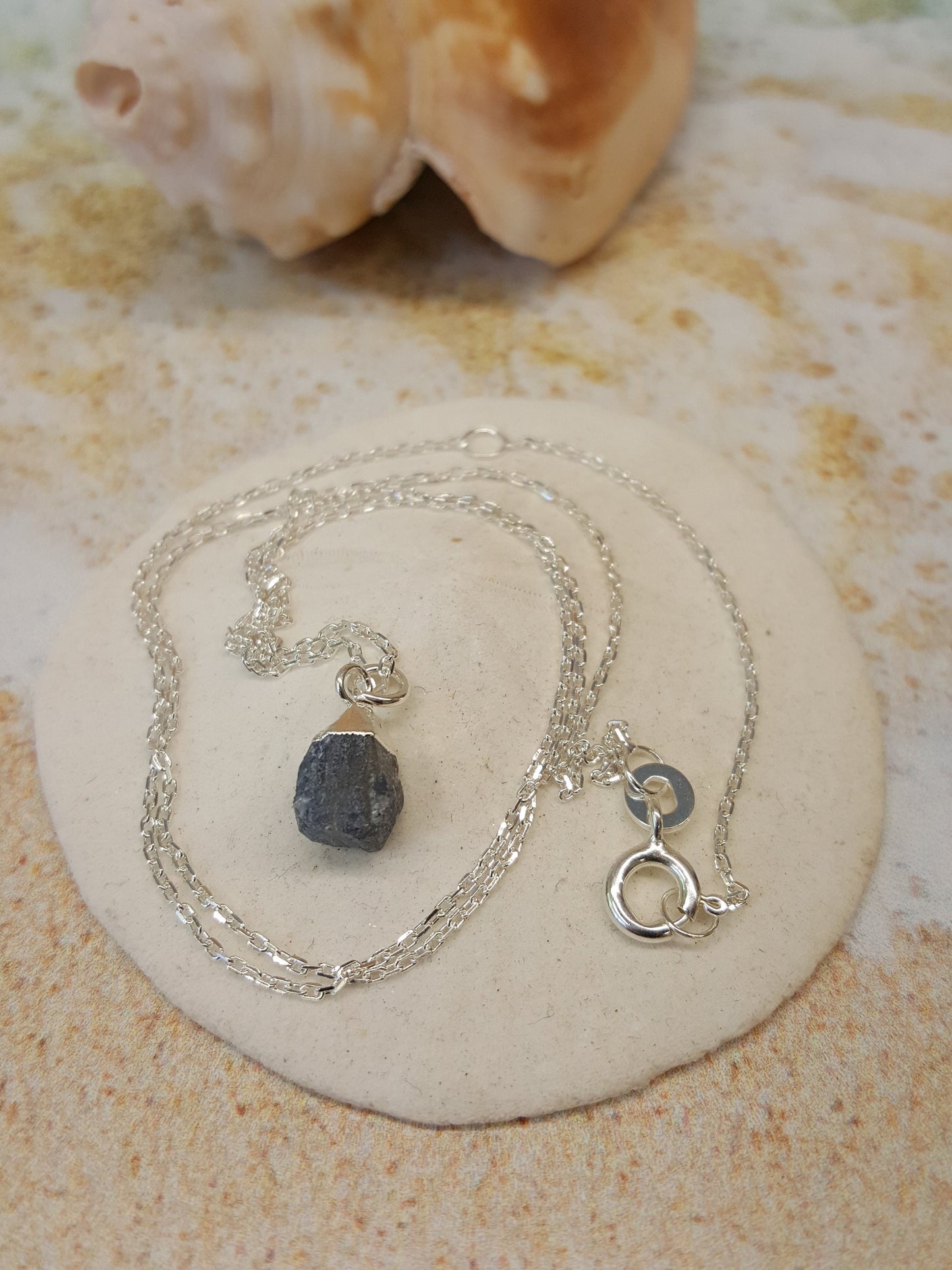 Natural Sapphire Pendant Necklace