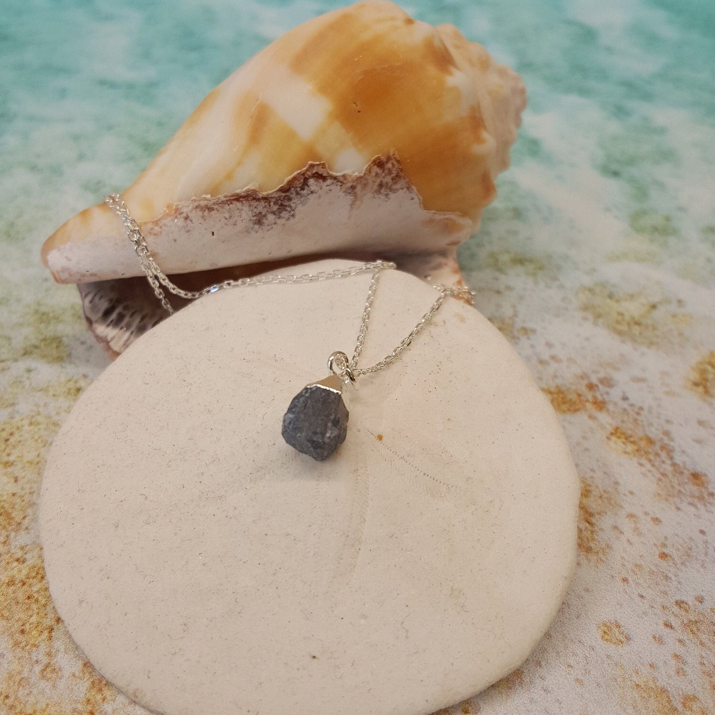 Natural Sapphire Pendant Necklace