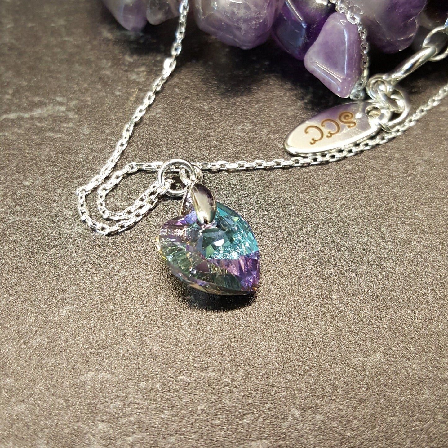 Kaleidoscope Austrian Crystal Pendant Necklace