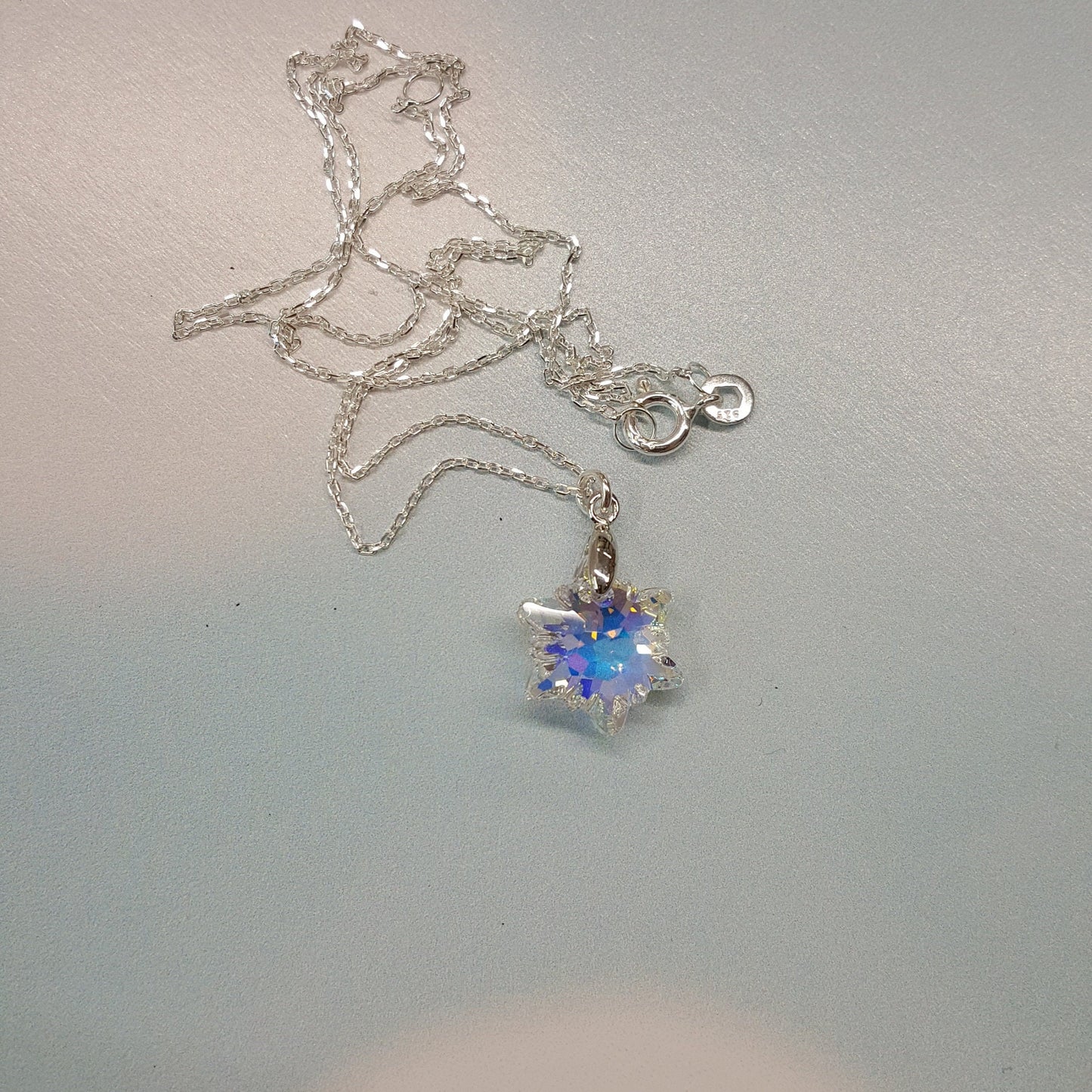 Crystal Snowflake Pendant Necklace