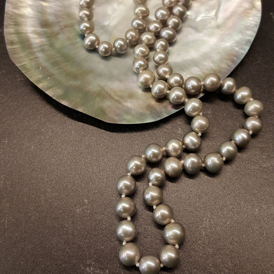 Freshwater Pearl Necklace, Freshwater Pearls, Gift For Her, Real Pearl Necklace, Pearl Necklace, Gray Pearl, June Birthstone, Handmade