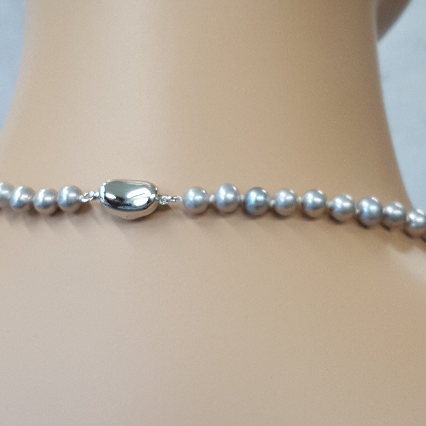 Freshwater Pearl Necklace, Freshwater Pearls, Gift For Her, Real Pearl Necklace, Pearl Necklace, Gray Pearl, June Birthstone, Handmade