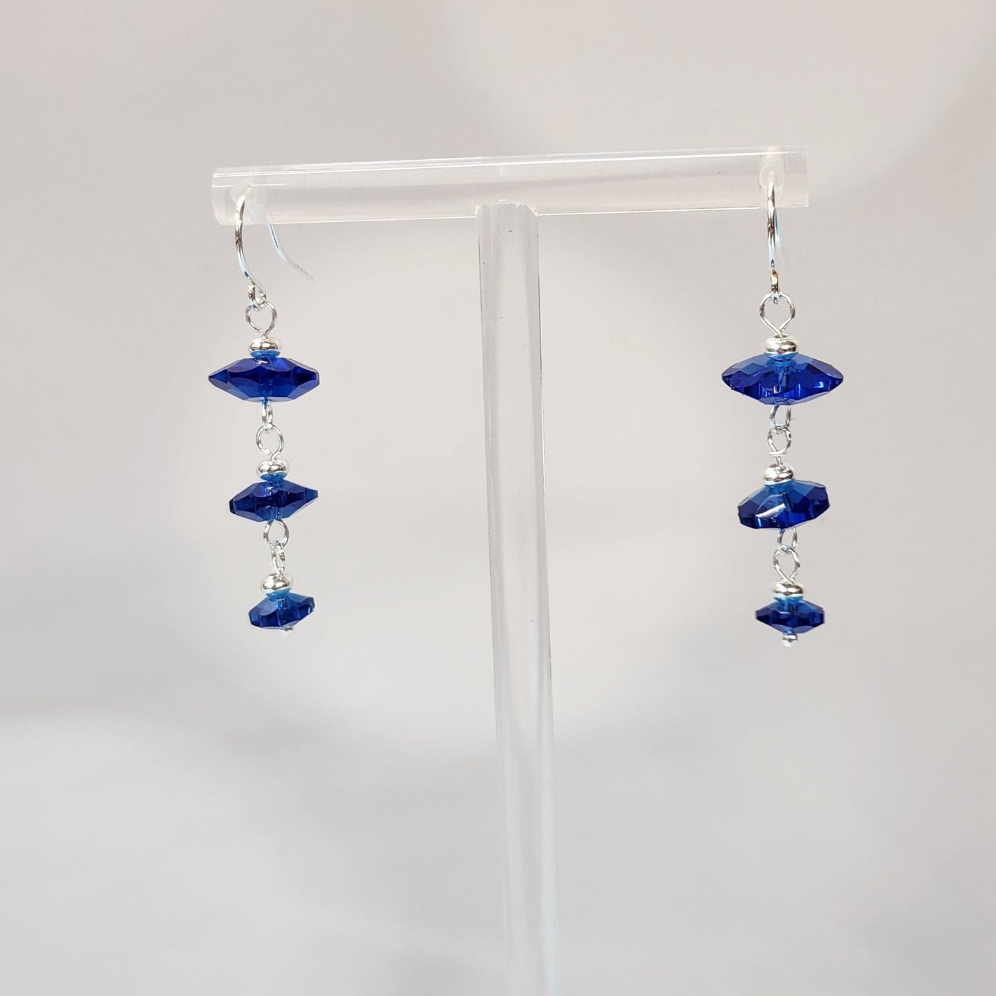 Floral Crystal Dangle Earrings