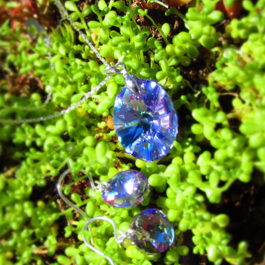 Oval Austrian Crystal Pendant