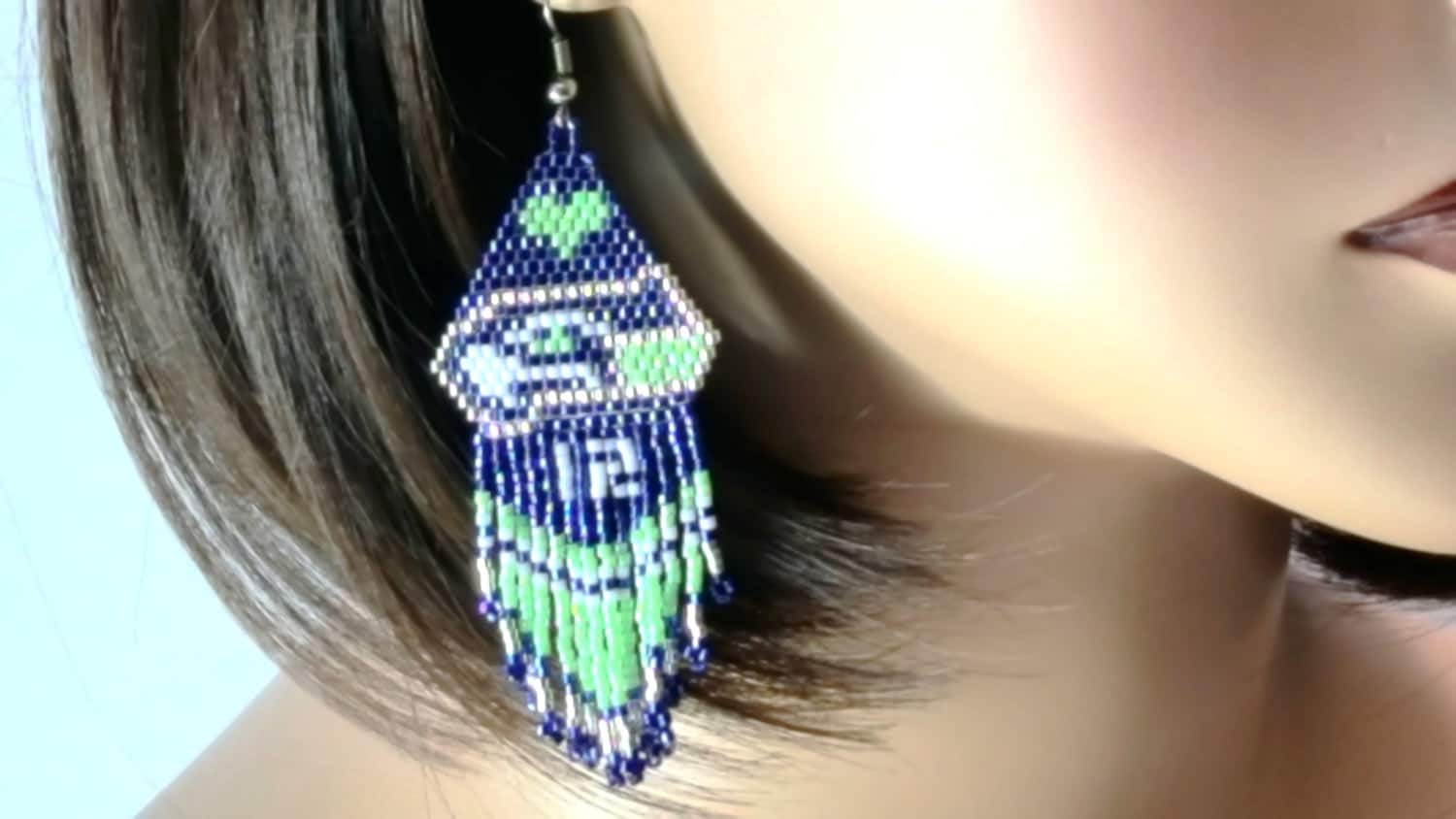 Seattle Seahawks Earrings - Football Jewelry Gift for Her