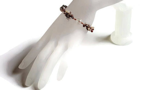 Rose Crystal Nugget Bracelet