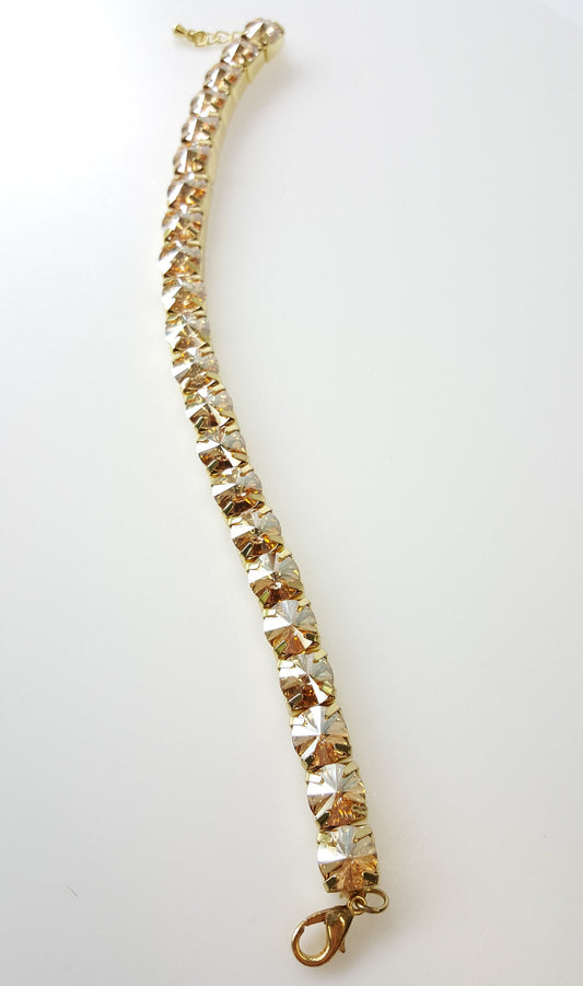 Gold Crystal Link Bracelet
