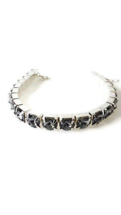 Charcoal Crystal Link Bracelet