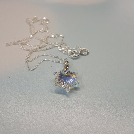 Crystal Snowflake Pendant Necklace