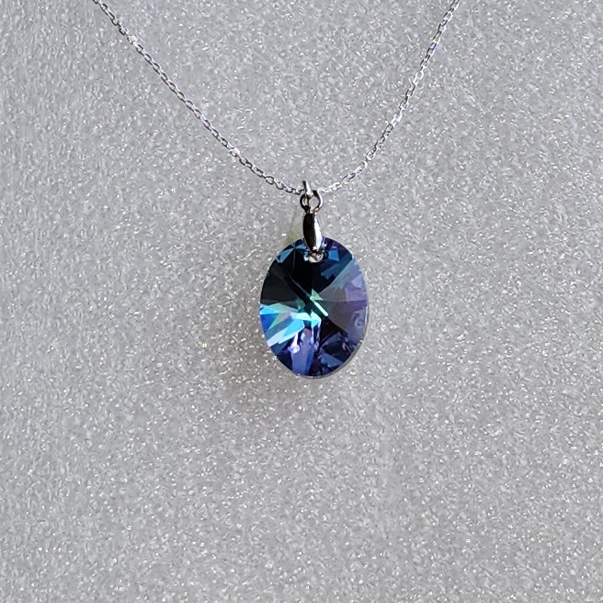 Oval Austrian Crystal Pendant