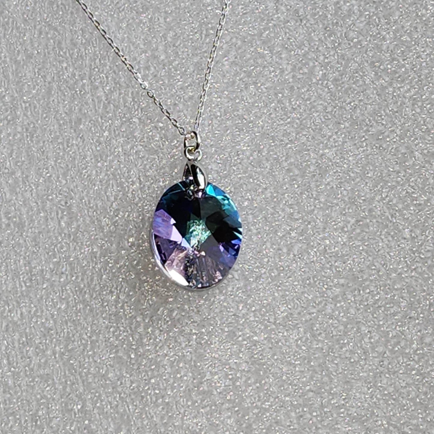 Oval Austrian Crystal Pendant