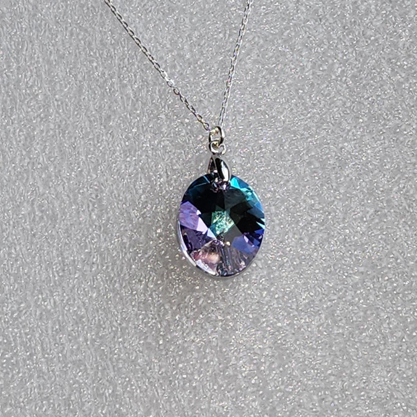 Oval Austrian Crystal Pendant
