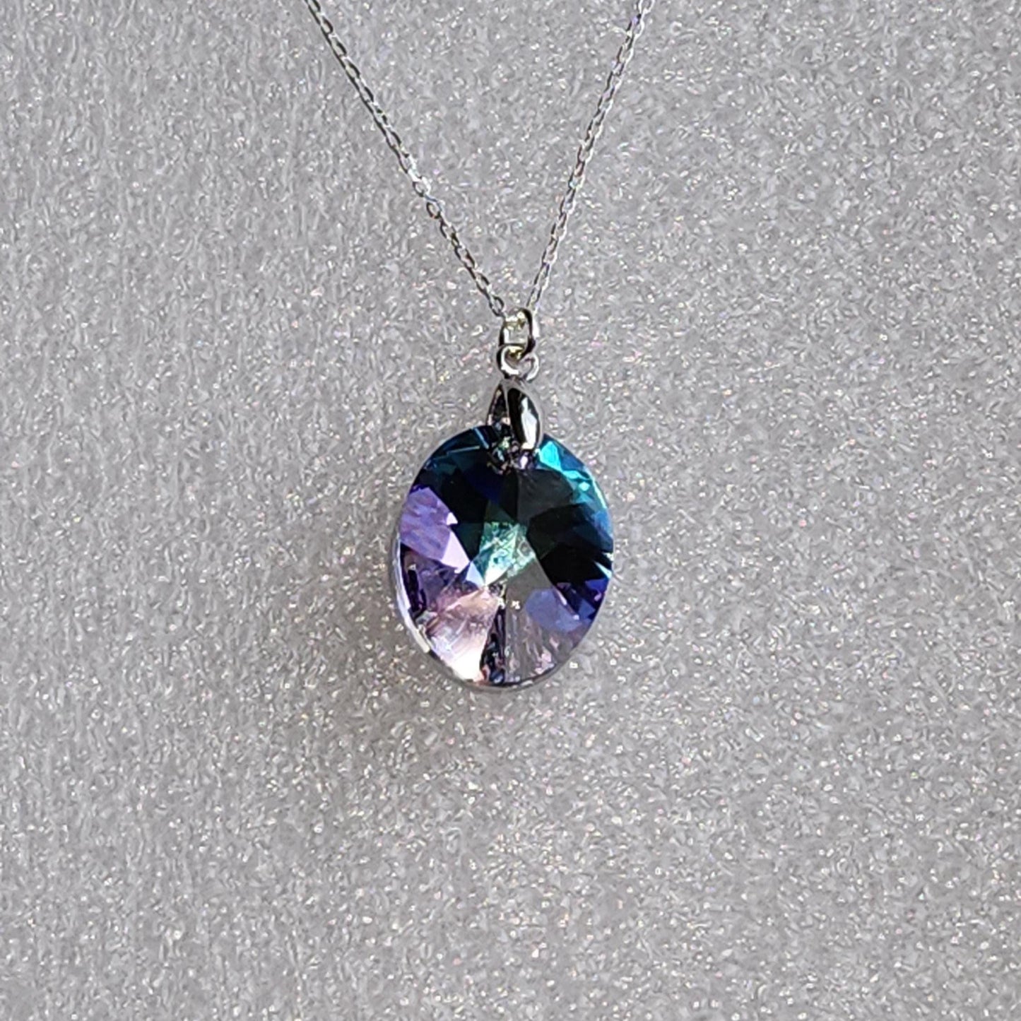 Oval Austrian Crystal Pendant