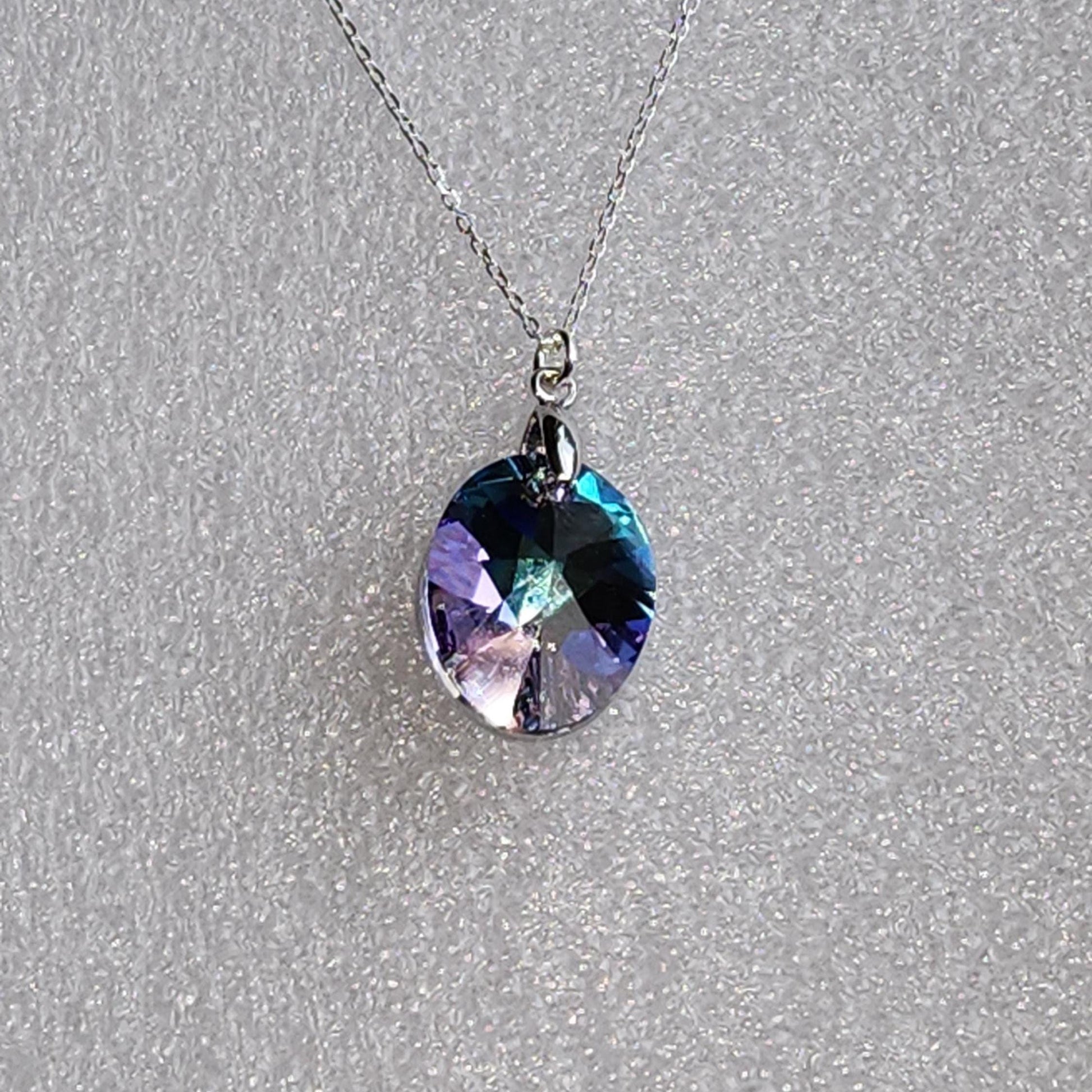 Oval Austrian Crystal Pendant