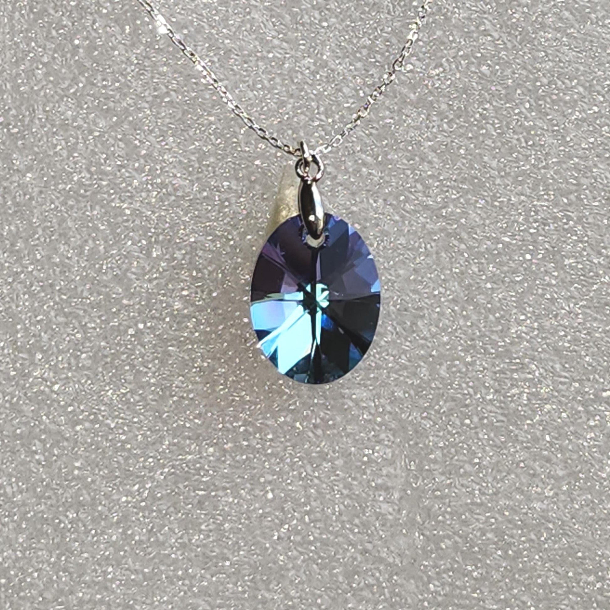 Oval Austrian Crystal Pendant