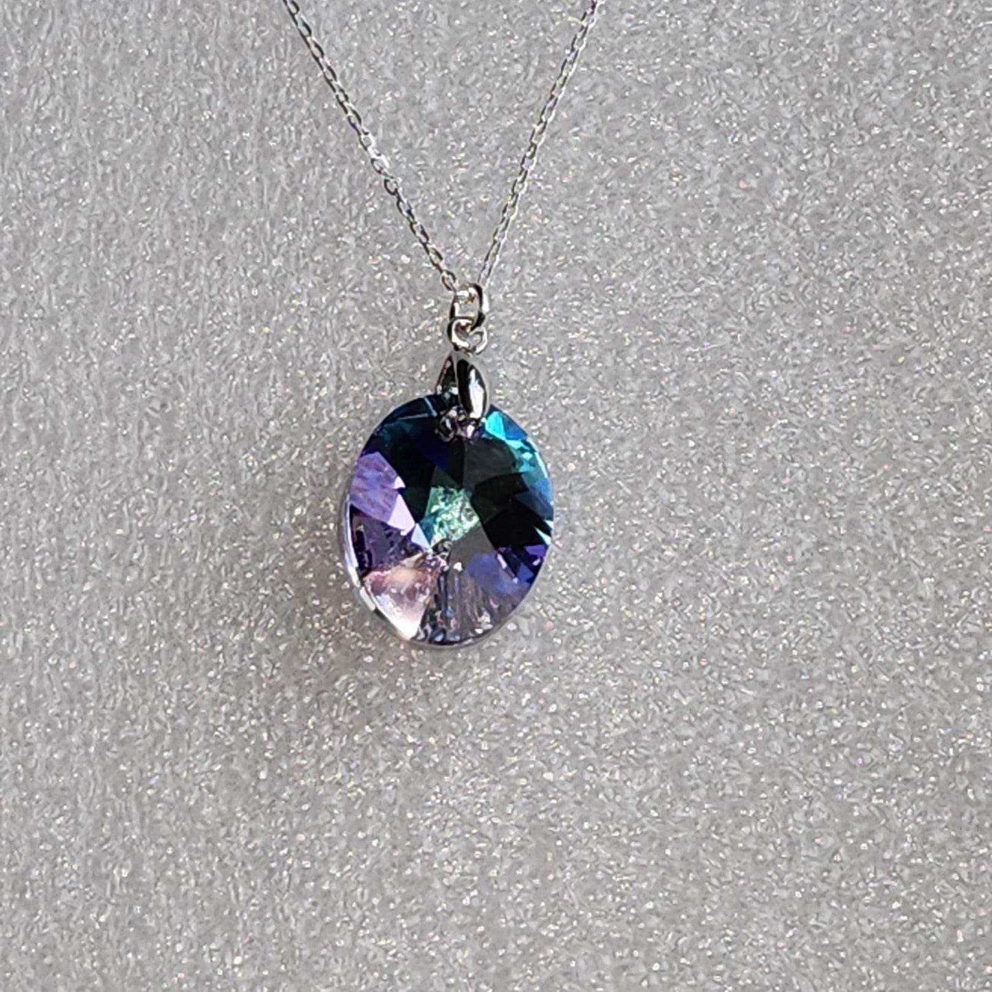 Oval Austrian Crystal Pendant